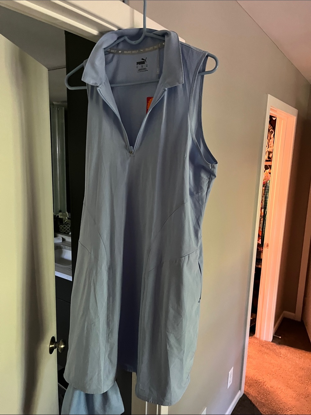 Puma Light Blue Sleeveless Polo Golf Dress and shorts